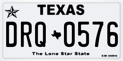 TX license plate DRQ0576