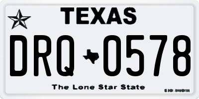 TX license plate DRQ0578