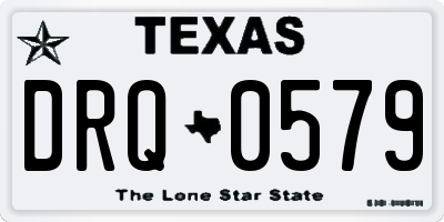 TX license plate DRQ0579