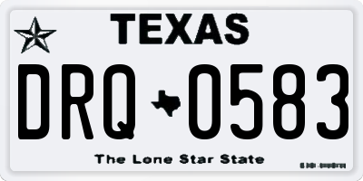TX license plate DRQ0583