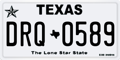 TX license plate DRQ0589
