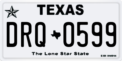 TX license plate DRQ0599