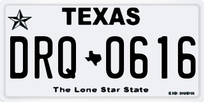 TX license plate DRQ0616