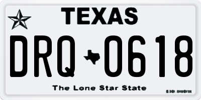 TX license plate DRQ0618