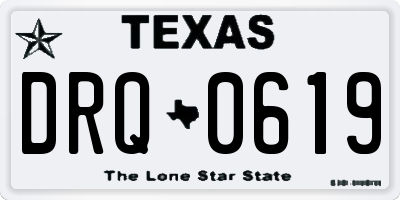 TX license plate DRQ0619