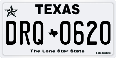 TX license plate DRQ0620