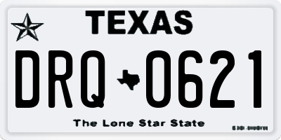 TX license plate DRQ0621