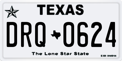 TX license plate DRQ0624