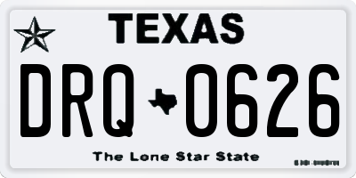 TX license plate DRQ0626