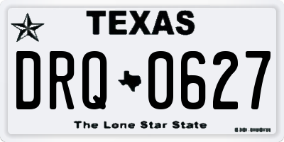 TX license plate DRQ0627
