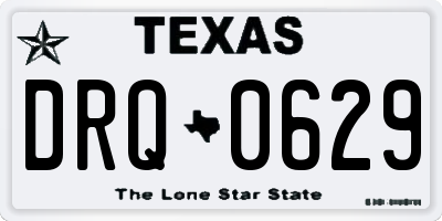 TX license plate DRQ0629