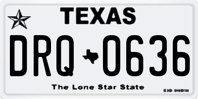 TX license plate DRQ0636