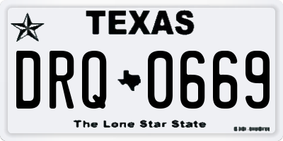 TX license plate DRQ0669
