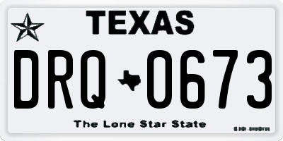 TX license plate DRQ0673