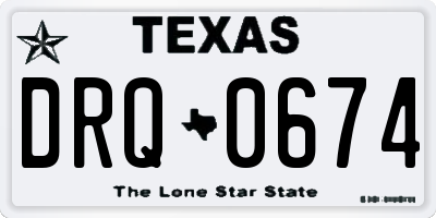 TX license plate DRQ0674