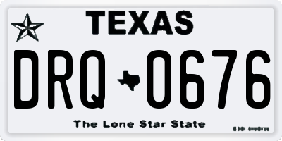 TX license plate DRQ0676