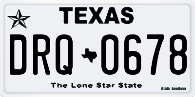 TX license plate DRQ0678