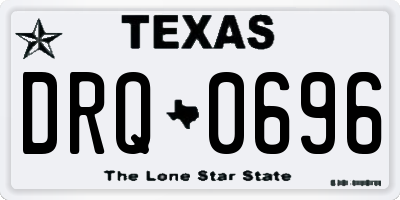 TX license plate DRQ0696