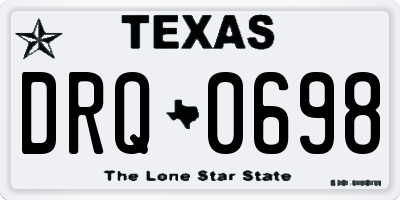 TX license plate DRQ0698