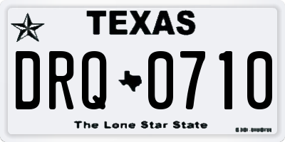 TX license plate DRQ0710