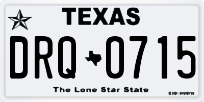 TX license plate DRQ0715