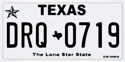 TX license plate DRQ0719