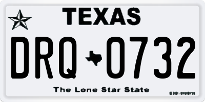 TX license plate DRQ0732