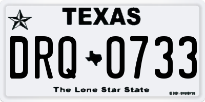 TX license plate DRQ0733