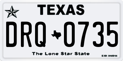 TX license plate DRQ0735