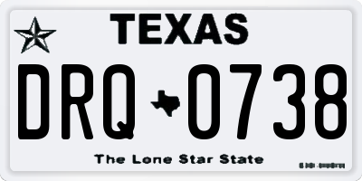 TX license plate DRQ0738