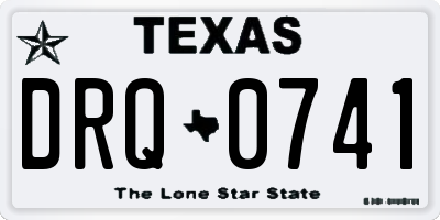 TX license plate DRQ0741