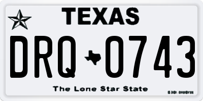 TX license plate DRQ0743