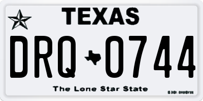 TX license plate DRQ0744
