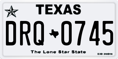 TX license plate DRQ0745