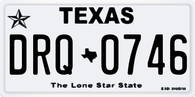 TX license plate DRQ0746
