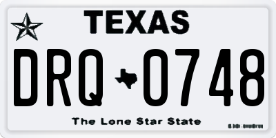 TX license plate DRQ0748