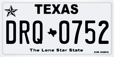 TX license plate DRQ0752