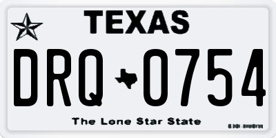 TX license plate DRQ0754