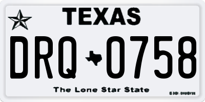 TX license plate DRQ0758