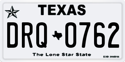 TX license plate DRQ0762