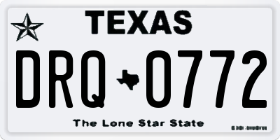 TX license plate DRQ0772