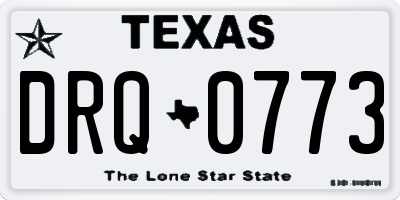 TX license plate DRQ0773