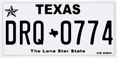 TX license plate DRQ0774
