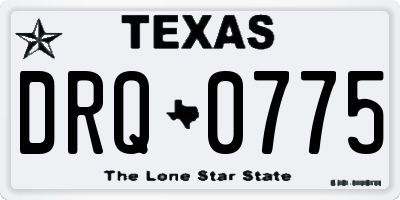 TX license plate DRQ0775