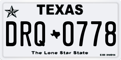 TX license plate DRQ0778