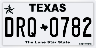 TX license plate DRQ0782