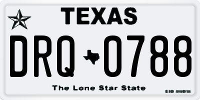 TX license plate DRQ0788