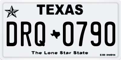 TX license plate DRQ0790