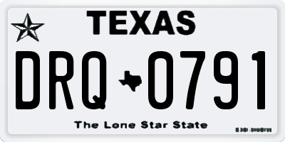 TX license plate DRQ0791
