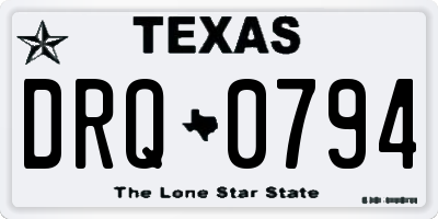 TX license plate DRQ0794